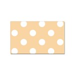 Polka Dots - White on Sunset Orange Sticker (Rectangular)