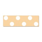 Polka Dots - White on Sunset Orange Sticker (Bumper)