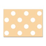 Polka Dots - White on Sunset Orange Sticker A4 (10 pack)