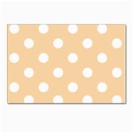 Polka Dots - White on Sunset Orange Postcard 4  x 6 