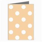 Polka Dots - White on Sunset Orange Greeting Card