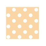 Polka Dots - White on Sunset Orange Greeting Card 5  x 7 