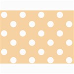 Polka Dots - White on Sunset Orange 5  x 7  Photo Cards