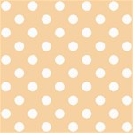 Polka Dots - White on Sunset Orange ScrapBook Page 8  x 8 