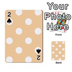 Polka Dots - White on Sunset Orange Playing Cards 54 Designs