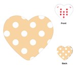 Polka Dots - White on Sunset Orange Playing Cards (Heart)