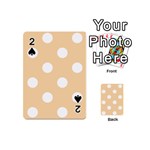 Polka Dots - White on Sunset Orange Playing Cards 54 (Mini)