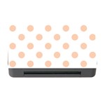 Polka Dots - Apricot Orange on White Memory Card Reader with CF