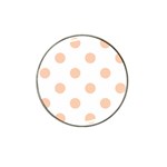 Polka Dots - Apricot Orange on White Hat Clip Ball Marker (4 pack)