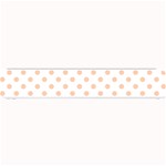 Polka Dots - Apricot Orange on White Small Bar Mat