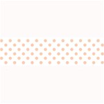 Polka Dots - Apricot Orange on White Medium Bar Mat