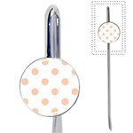 Polka Dots - Apricot Orange on White Book Mark