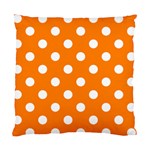 Polka Dots - White on Orange Standard Cushion Case (Two Sides)