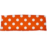 Polka Dots - White on Safety Orange Body Pillow Case (Dakimakura) (One Side)