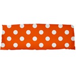 Polka Dots - White on Safety Orange Body Pillow Case Dakimakura (Two Sides)