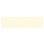 Polka Dots - White on Cornsilk Yellow Satin Scarf (Oblong)