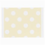 Polka Dots - White on Cornsilk Yellow Large Glasses Cloth (2 Sides)