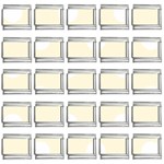 Polka Dots - White on Cornsilk Yellow 9mm Italian Charm (25 pack)