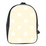 Polka Dots - White on Cornsilk Yellow School Bag (Large)