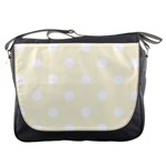 Polka Dots - White on Cornsilk Yellow Messenger Bag