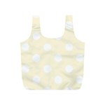 Polka Dots - White on Cornsilk Yellow Full Print Recycle Bag (S)