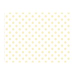 Polka Dots - Blond Yellow on White Double Sided Flano Blanket (Mini)