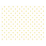 Polka Dots - Blond Yellow on White Double Sided Flano Blanket (Medium)