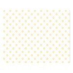 Polka Dots - Blond Yellow on White Double Sided Flano Blanket (Large)