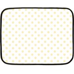 Polka Dots - Blond Yellow on White Fleece Blanket (Mini)