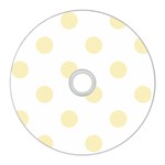 Polka Dots - Blond Yellow on White CD Wall Clock