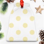 Polka Dots - Blond Yellow on White Ornament (Bell)