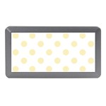 Polka Dots - Blond Yellow on White Memory Card Reader (Mini)