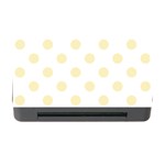 Polka Dots - Blond Yellow on White Memory Card Reader with CF