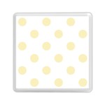 Polka Dots - Blond Yellow on White Memory Card Reader with Storage (Square)