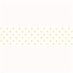 Polka Dots - Blond Yellow on White Medium Bar Mat