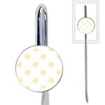 Polka Dots - Blond Yellow on White Book Mark