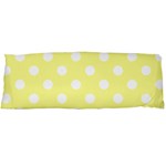 Polka Dots - White on Pastel Yellow Body Pillow Case (Dakimakura) (One Side)