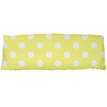 Polka Dots - White on Pastel Yellow Body Pillow Case Dakimakura (Two Sides)