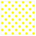 Polka Dots - Yellow on White Large Satin Scarf (Square)