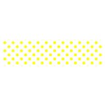 Polka Dots - Yellow on White Satin Scarf (Oblong)