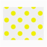 Polka Dots - Yellow on White Small Glasses Cloth (2 Sides)