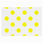 Polka Dots - Yellow on White Large Glasses Cloth