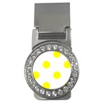 Polka Dots - Yellow on White Money Clip (CZ)