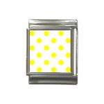 Polka Dots - Yellow on White Italian Charm (13mm)