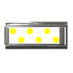 Polka Dots - Yellow on White Superlink Italian Charm (9mm)