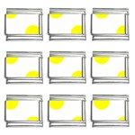 Polka Dots - Yellow on White 9mm Italian Charm (9 pack)