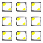 Polka Dots - Yellow on White Mega Link Italian Charm (9 pack)