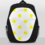 Polka Dots - Yellow on White Backpack Bag