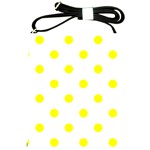 Polka Dots - Yellow on White Shoulder Sling Bag