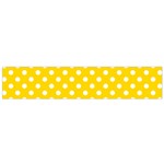 Polka Dots - White on Gold Yellow Flano Scarf (Small)